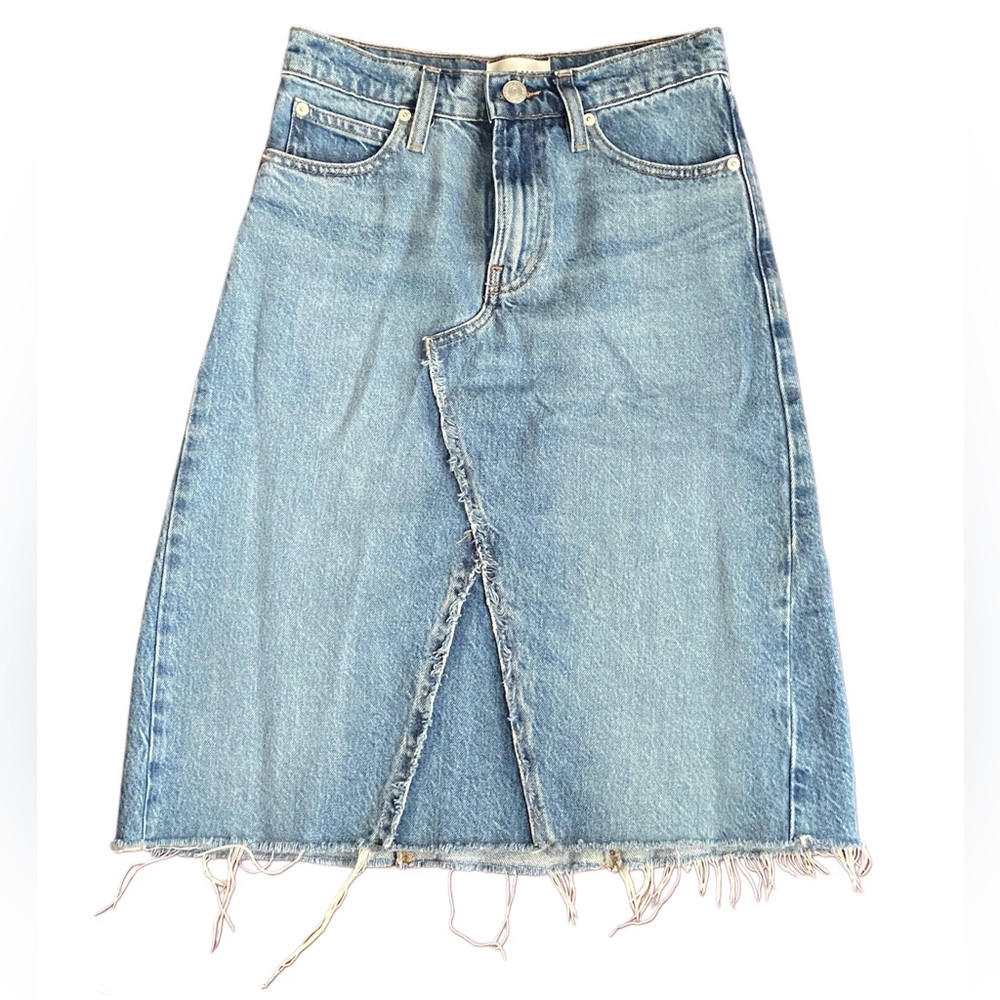 Frame Denim Midi Skirt